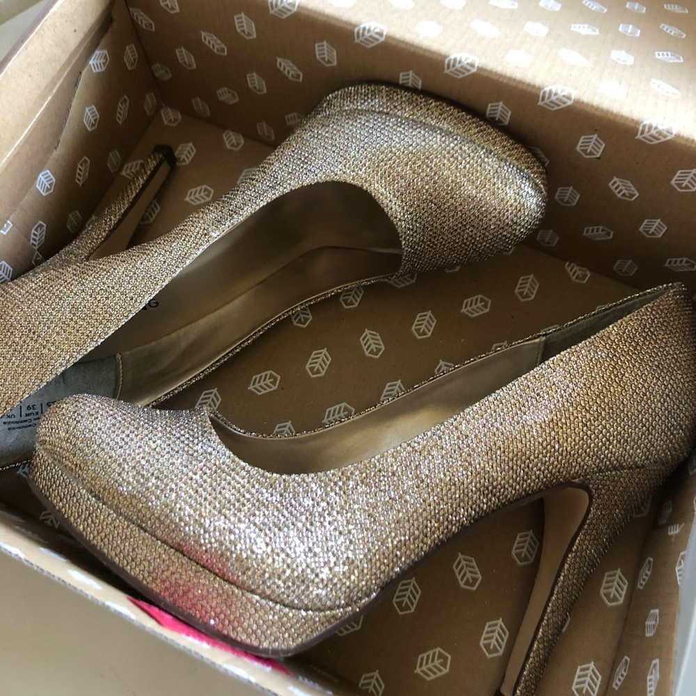 Gold Metallic Heels